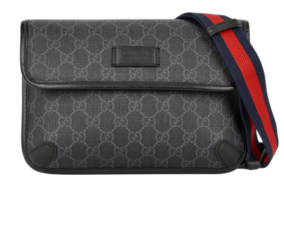 Small GG Belt Bag, &pound;375, Handbags, Black, Canvas, Front view